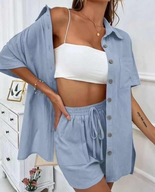 Conjunto Camisa e Shorts Rihanna