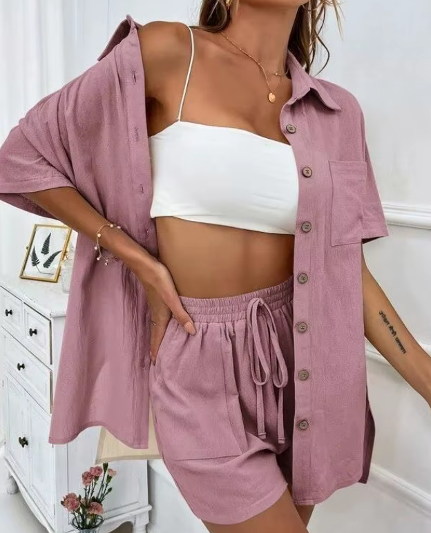 Conjunto Camisa e Shorts Rihanna