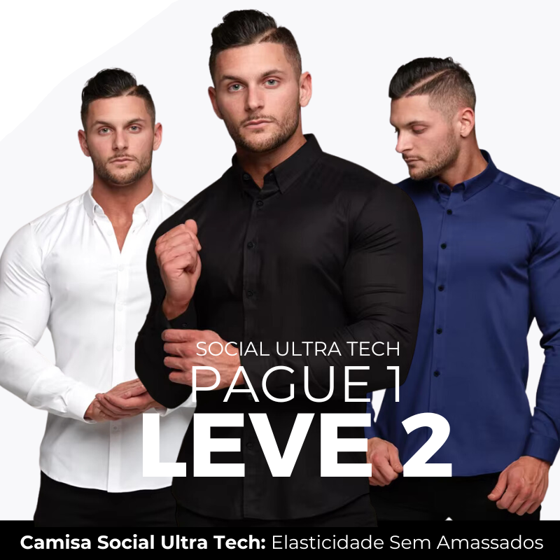 Compre 1 Leve 2 | Camisa Social UltraTech Anti Amassados